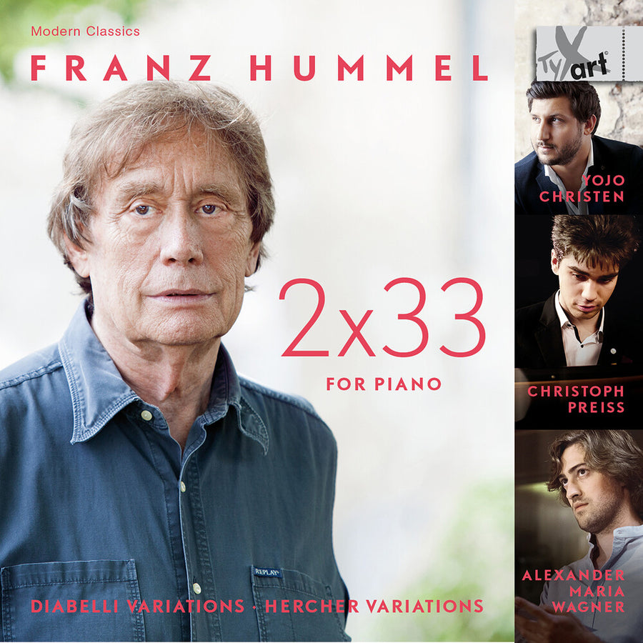 the album cover for Yojo Christen - 2x33 Fur Piano - Works By Franz Hummel