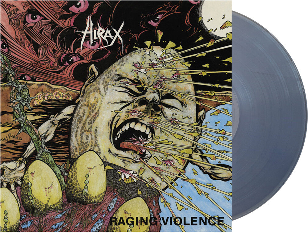 the album cover for Hirax - Raging Violence - Clear Vinyl [Clear Vinyl] (Uk)