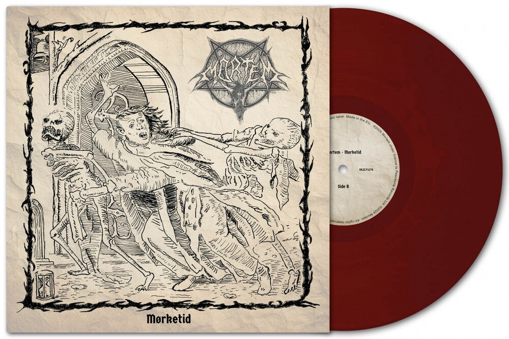the album cover for Mortem - Morketid - 140gm Oxblood Vinyl [Colored Vinyl] (Ofgv) (Red)