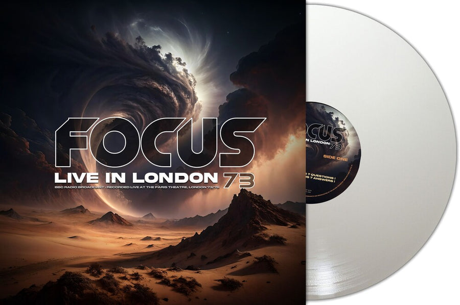 the album cover for Focus - 73:Live In London [Indie Exclusive] [Colored Vinyl] [Limited Edition] (Wht) [Indie Exclusive]