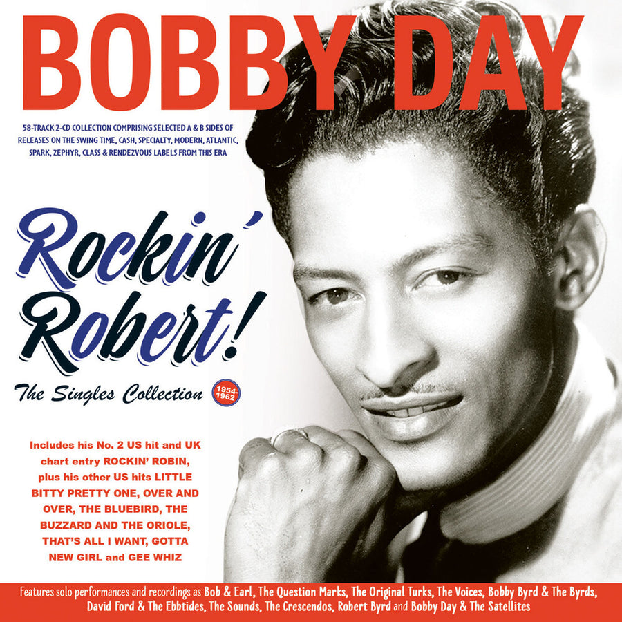 the album cover for Bobby Day - Rockin' Robert The Singles Collection 1954-62