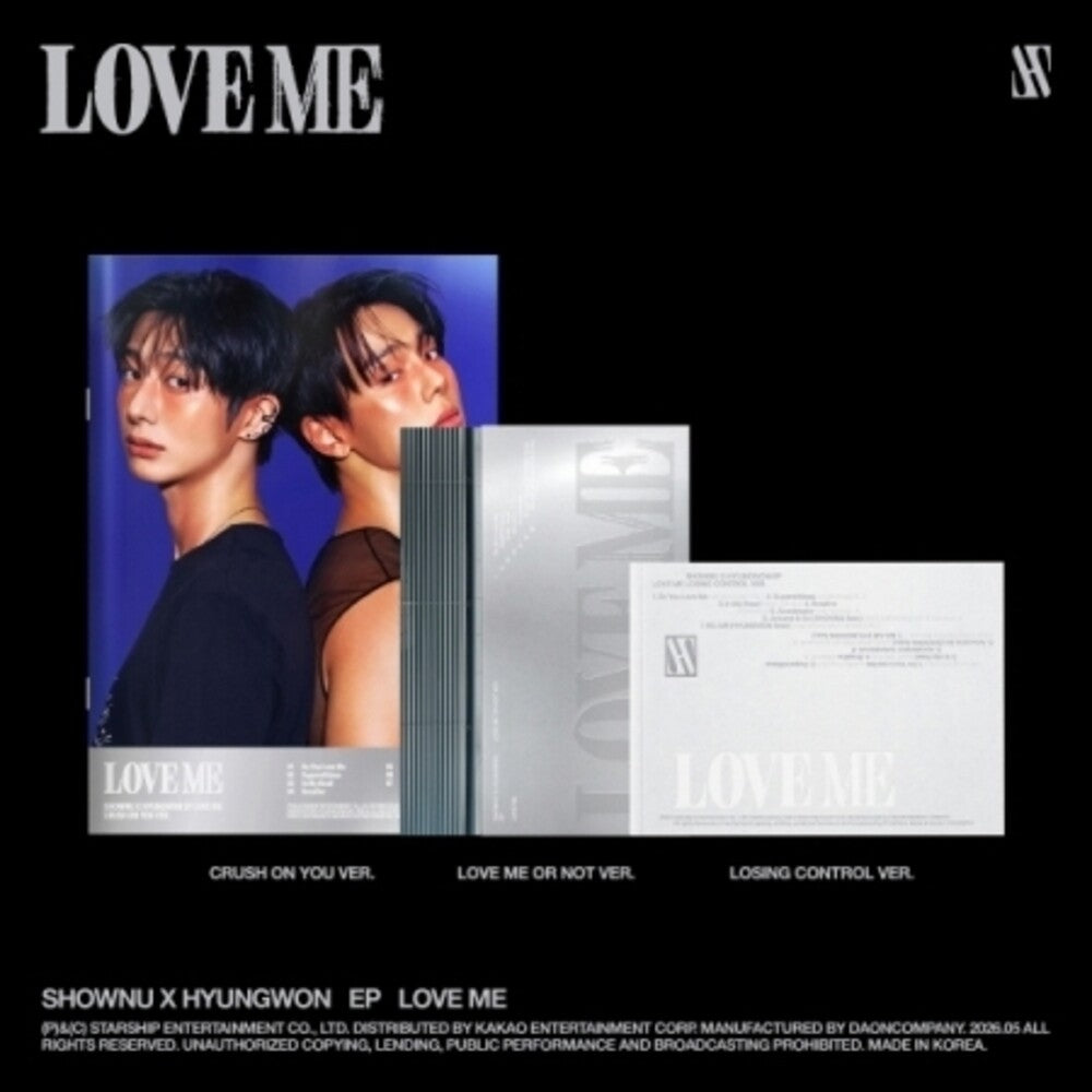 the album cover for Shownu X Hyungwon - Love Me (love Me or Not Ver.)