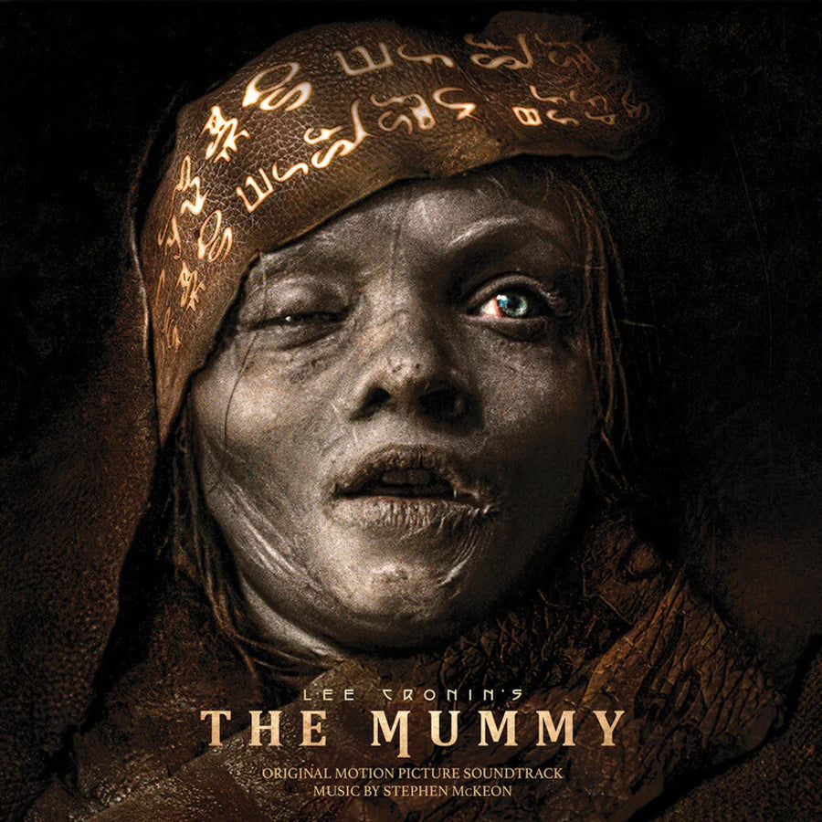 the album cover for Stephen Mckeon - Lee Cronin's the Mummy Ost (blood & Sand Gold & Red Swirl Vinyl/2lp)