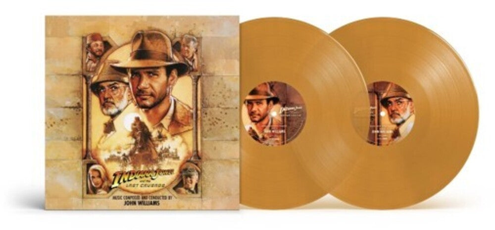 the album cover for John Williams  (Colv) (Ltd) (Sand) (Uk) - Indiana Jones & The Last Crusade - O.S.T. [Colored Vinyl]