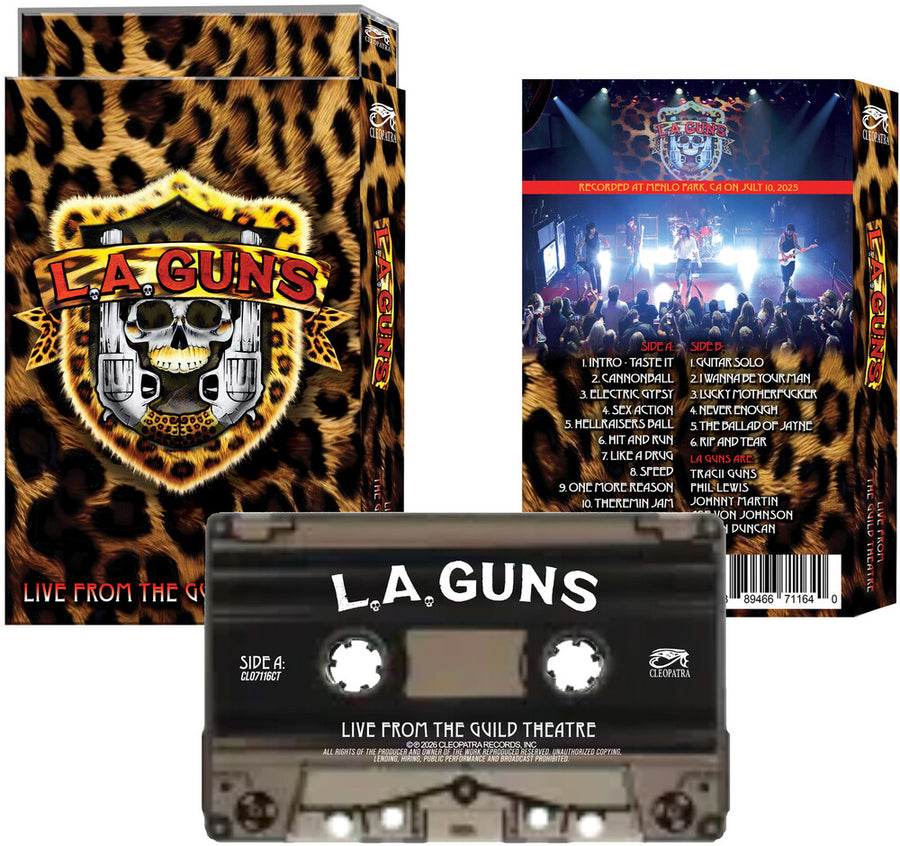 the album cover for L.A. Guns - Live From The Guild Theatre