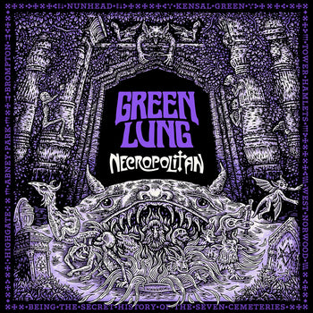 the album cover for Green Lung - Necropolitan (gatefold/midnight Sparkle / Starlight Vinyl) (i)
