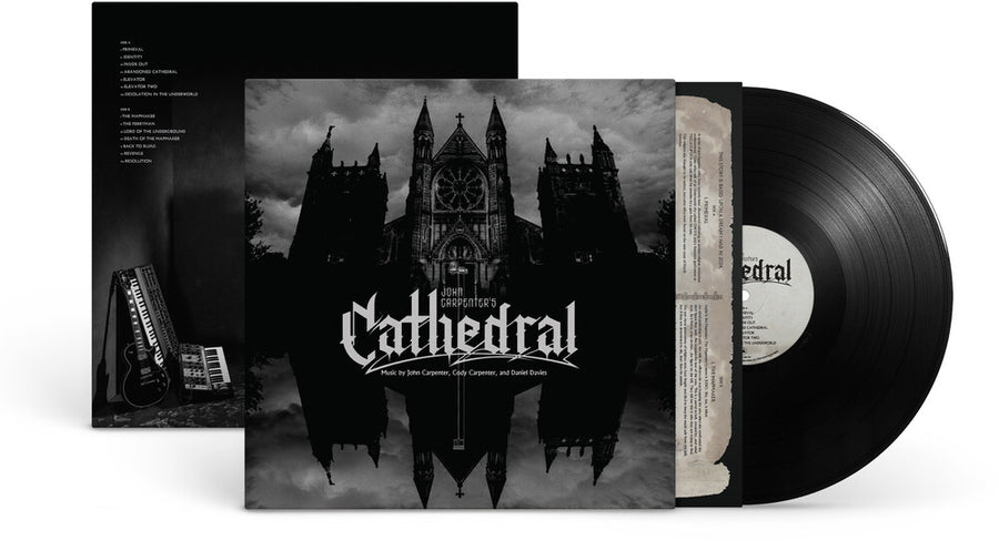 the album cover for John Carpenter - Cathedral [Black]