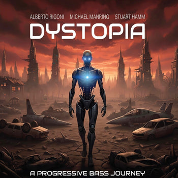 the album cover for Alberto Rigoni  / Manring,Michael / Hamm,Stuart - Dystopia [Digipak]