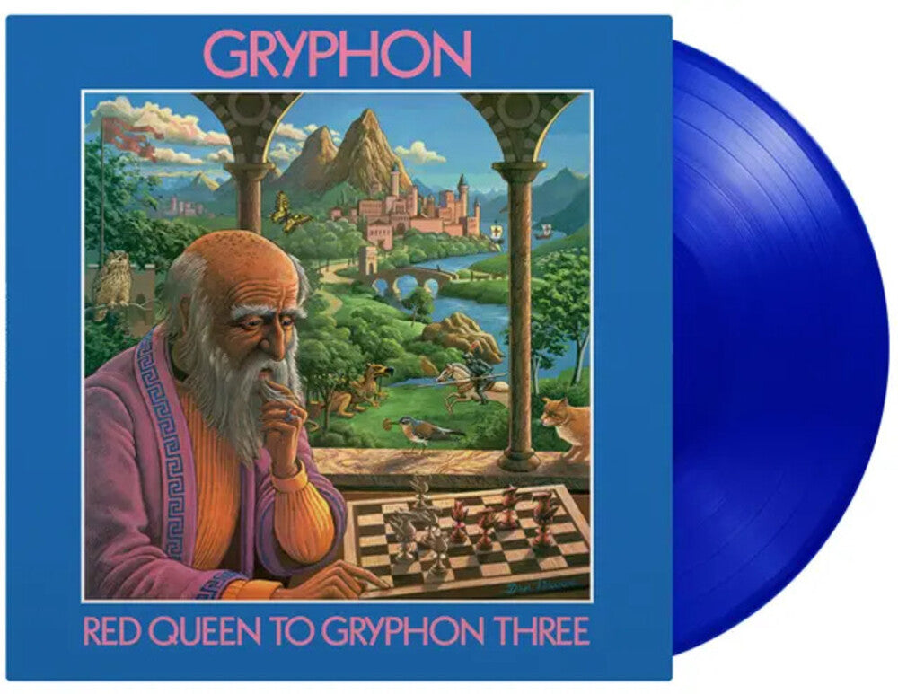 the album cover for Gryphon - Red Queen To Gryphon Three (translucent Blue Vinyl/180g/numbered)