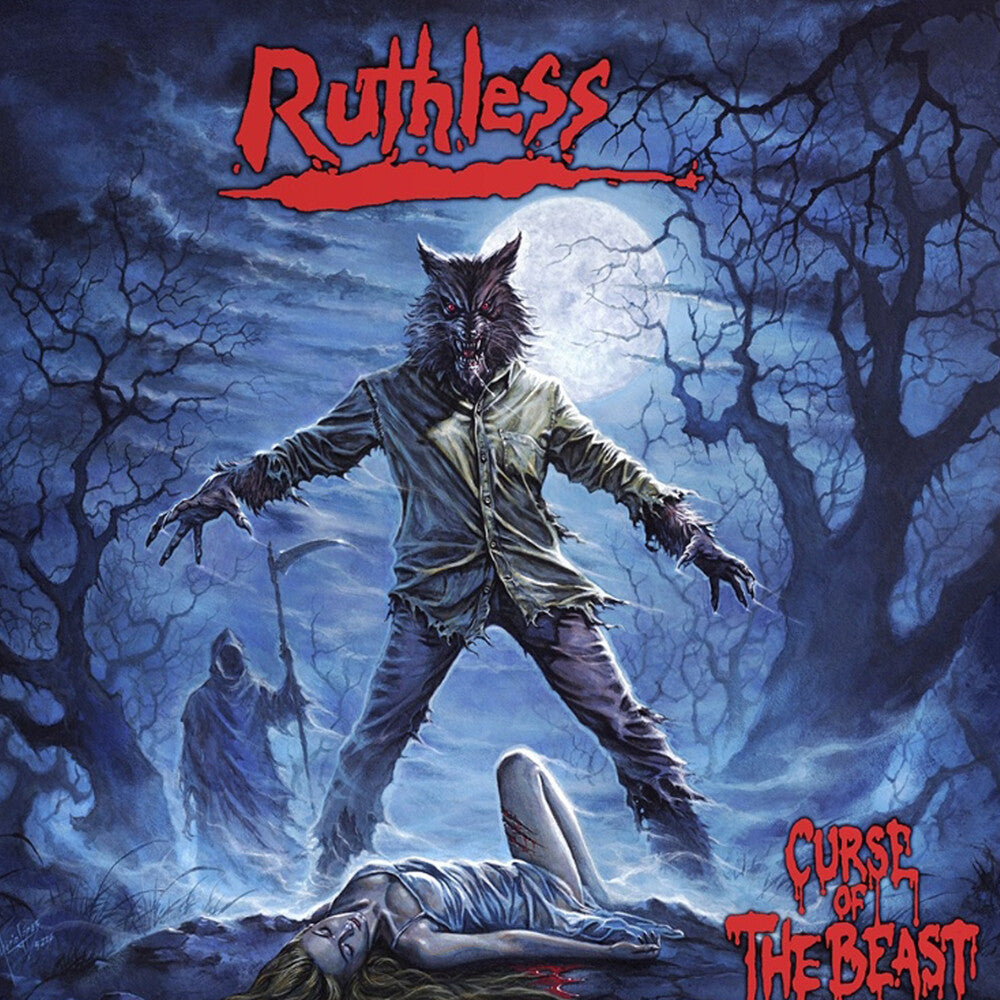 the album cover for Ruthless - Curse Of The Beast