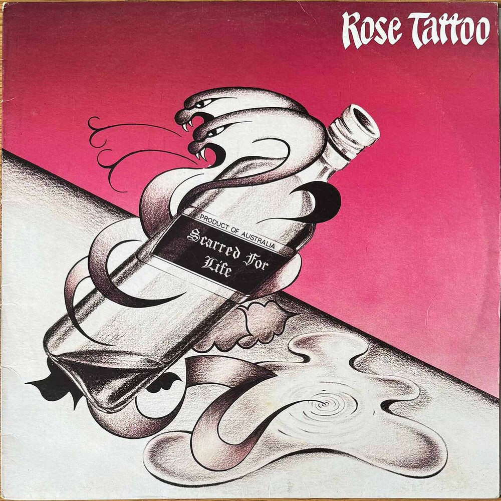 the album cover for Rose Tattoo - Scarred for Life (red & White Swirled Vinyl/140g)
