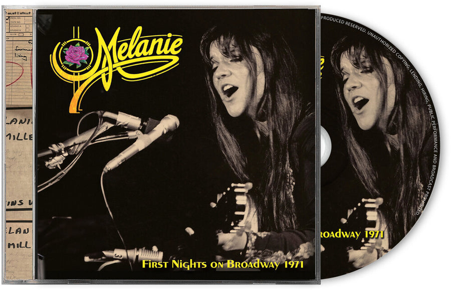 the album cover for Melanie - First Nights on Broadway - 1971