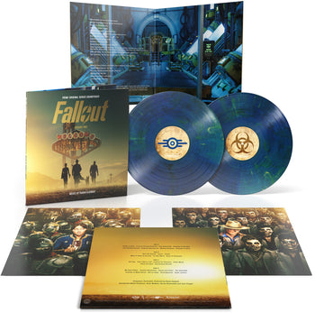 the album cover for Ramin Djawadi - Fallout Season 2 (Prime Series OST) [Gold/Cobalt Shimmer]