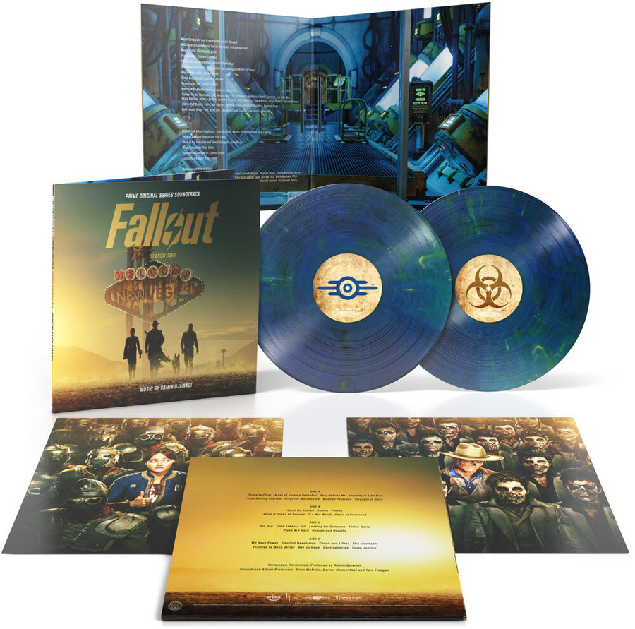 the album cover for Ramin Djawadi - Fallout Season 2 (Prime Series OST) [Gold/Cobalt Shimmer]