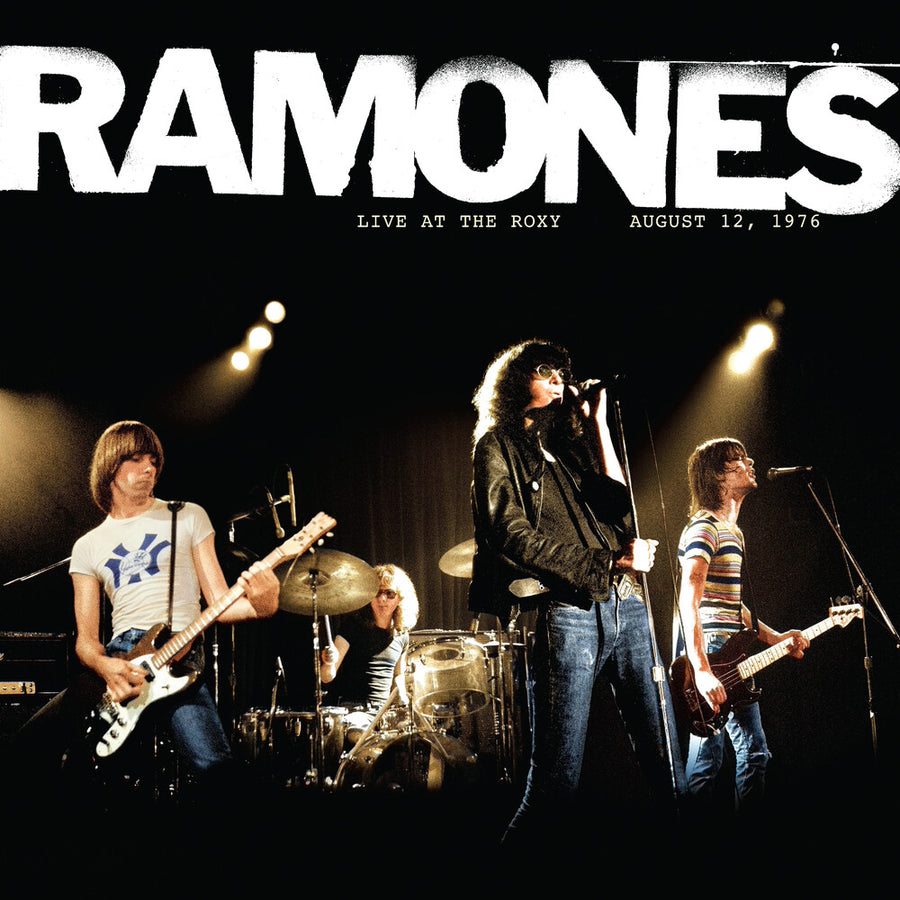 the album cover for Ramones - Ramones - Live at the Roxy [Translucent Tan] (Brick & Mortar Exclusive)