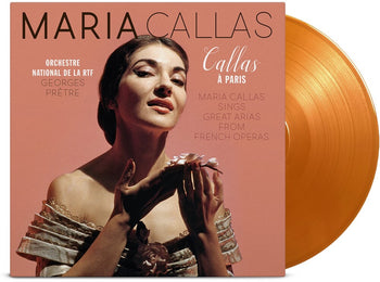 the album cover for Maria Callas - Callas a Paris (180g/solid Gold & Solid Orange Mixed Vinyl)
