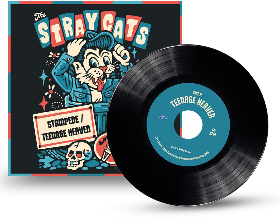 the album cover for Stray Cats - Stampede / Teenage Heaven