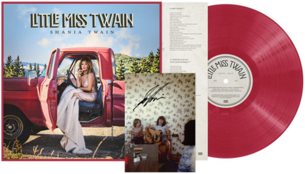 the album cover for Shania Twain - Little Miss Twain [Indie Exclusive Rosie Red with Signed Insert]