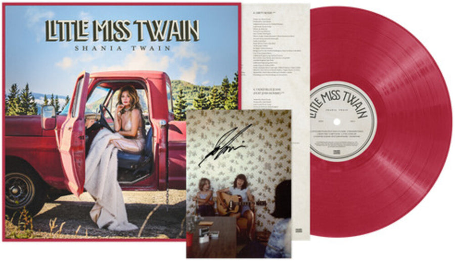the album cover for Shania Twain - Little Miss Twain [Indie Exclusive Rosie Red with Signed Insert]