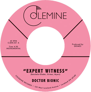 the album cover for Doctor Bionic - Expert Witness B/W Mistake