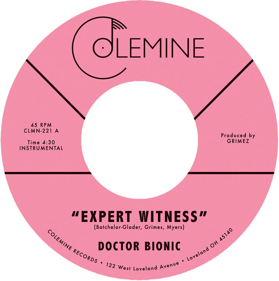 the album cover for Doctor Bionic - Expert Witness B/W Mistake