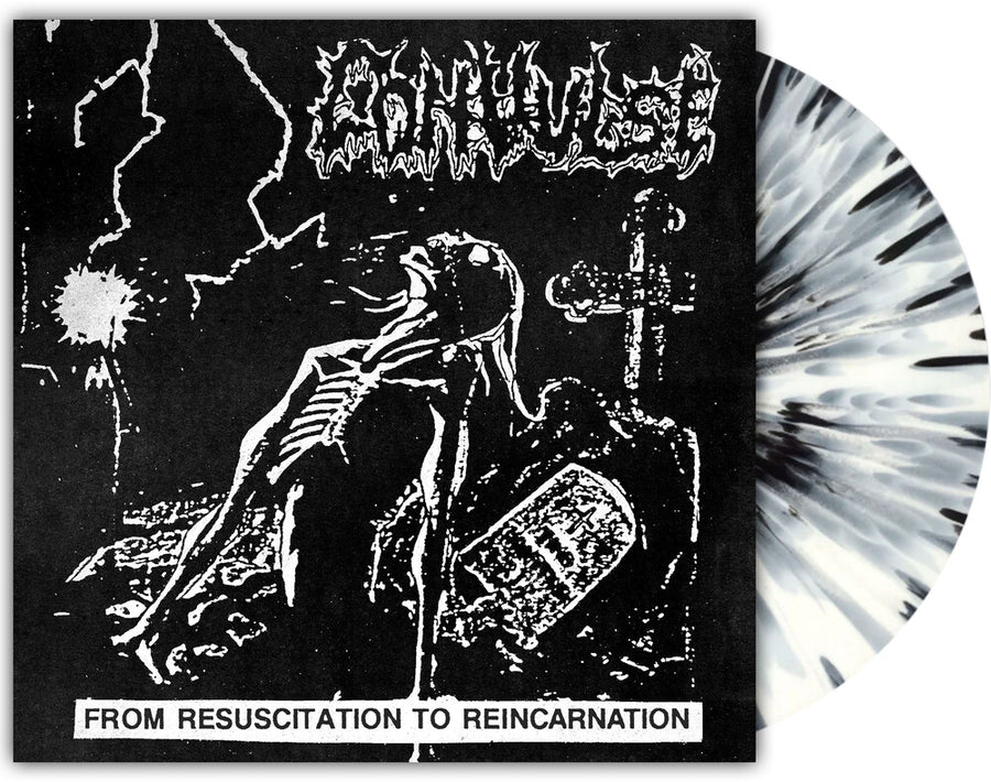 the album cover for Convulse - From Resuscitation To Reincarnation: The Early Years [White with Splatter]