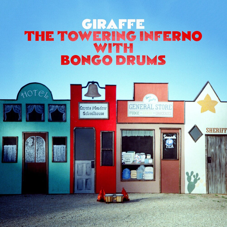 the album cover for Giraffe - Towering Inferno With Bongo Drums