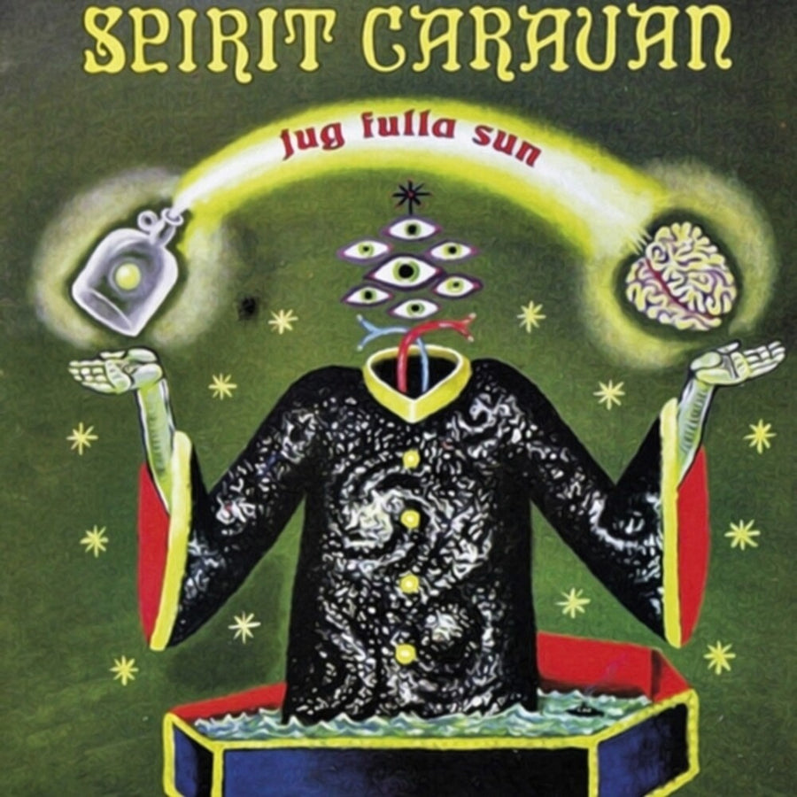the album cover for Spirit Caravan - Jug Fulla Sun [Colored Vinyl] (Grn) (Purp) (Red) (Ylw)