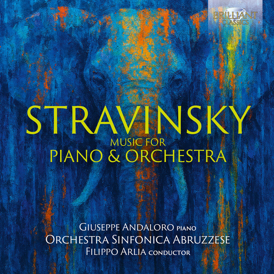 the album cover for Giuseppe Andaloro - Stravinsky: Music For Pno & Orchestra