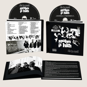 the album cover for De La Soul - Stakes Is High - 30th Anniversary [Hard Cover Book]