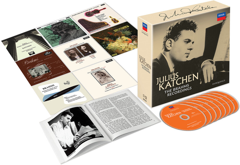 the album cover for Julius Katchen - Julius Katchen - the Brahms Recordings on Decca (17cd)
