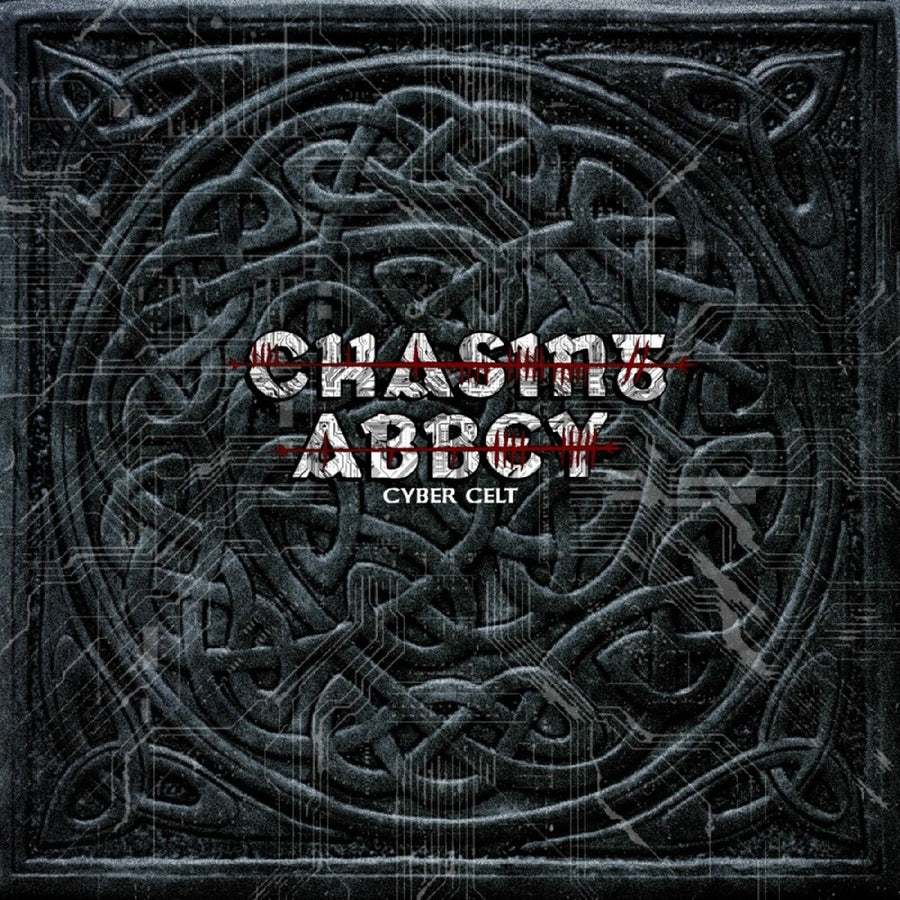 the album cover for Chasing Abbey - Cyber Celt - Green & Black Marbled Vinyl (Blk)