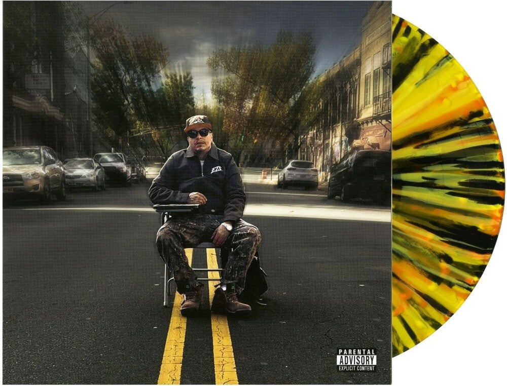 the album cover for Flee Lord / Jansport J - Halfway There (Blk) [Colored Vinyl] (Org) (Ylw) (Spla)