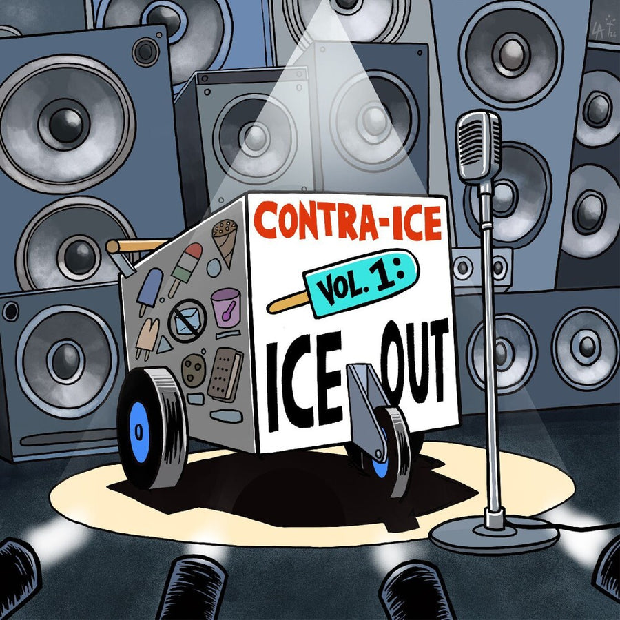 the album cover for Various Artists - Contra-Ice Vol. 1: Ice Out [Indie Exclusive Orange/Blue]