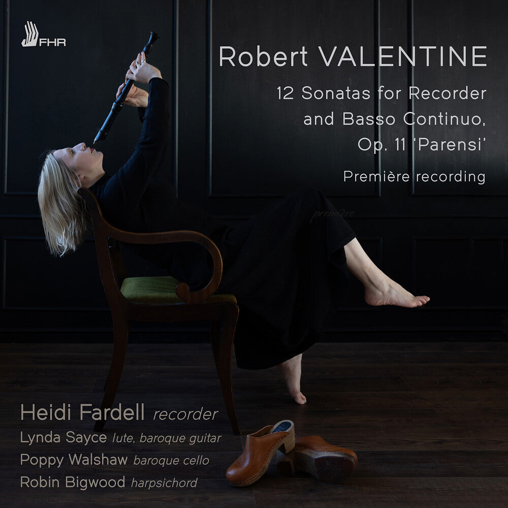 the album cover for Heidi Fardell - Robert Valentine: 12 Sons For Recorder & Basso Con