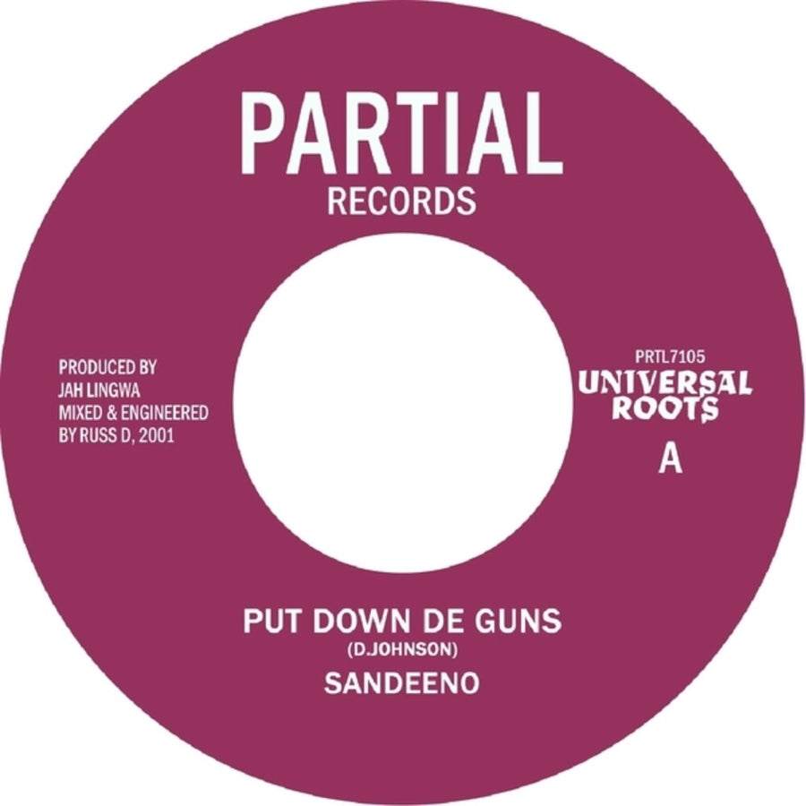 the album cover for Sandeeno - Put Down De Guns' (Ep)