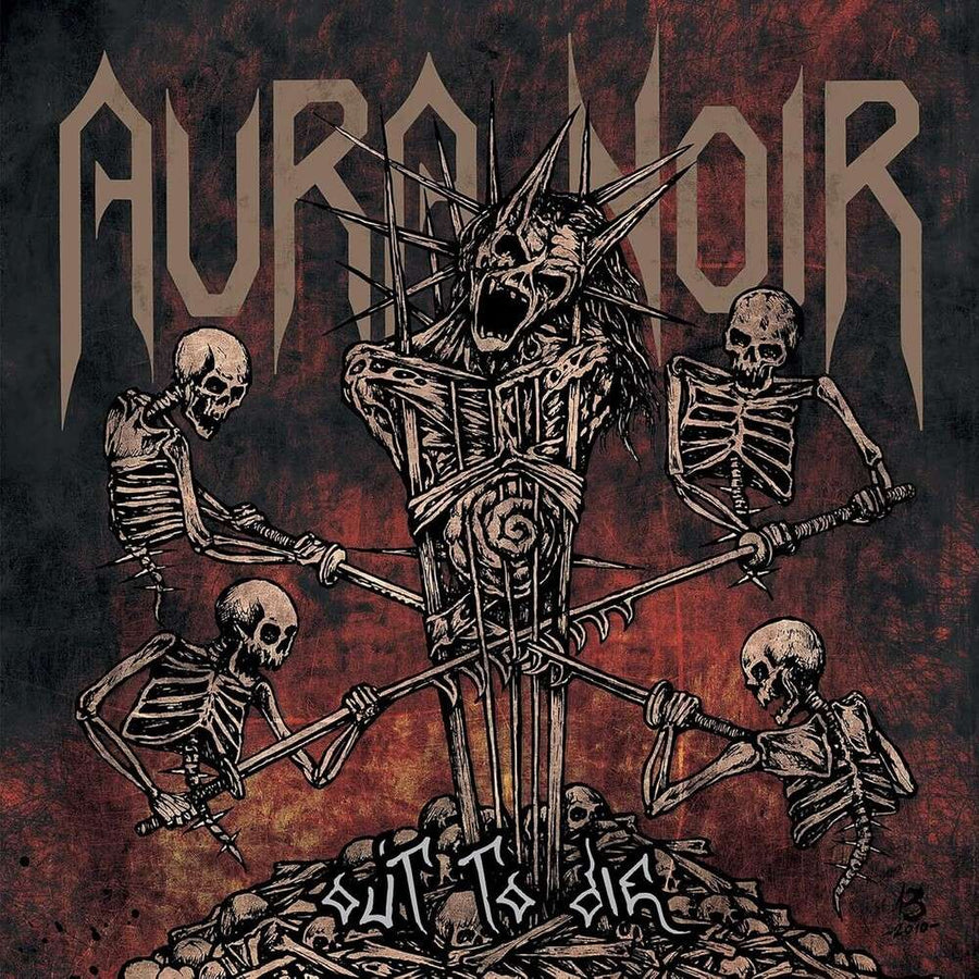 the album cover for Aura Noir - Out To Die