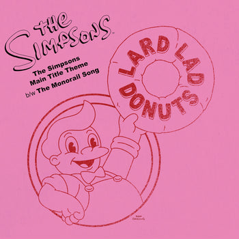 the album cover for Simpsons (10in) (Ltd) (Dicu) - Main Title Theme / The Monorail Song (10in) [Limited Edition]