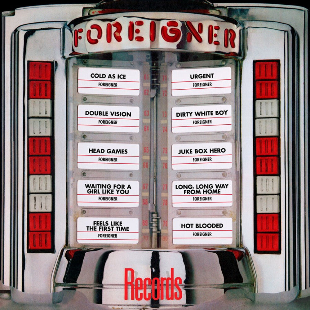 the album cover for Foreigner - Records: Greatest Hits [Limited Edition] (Aniv)