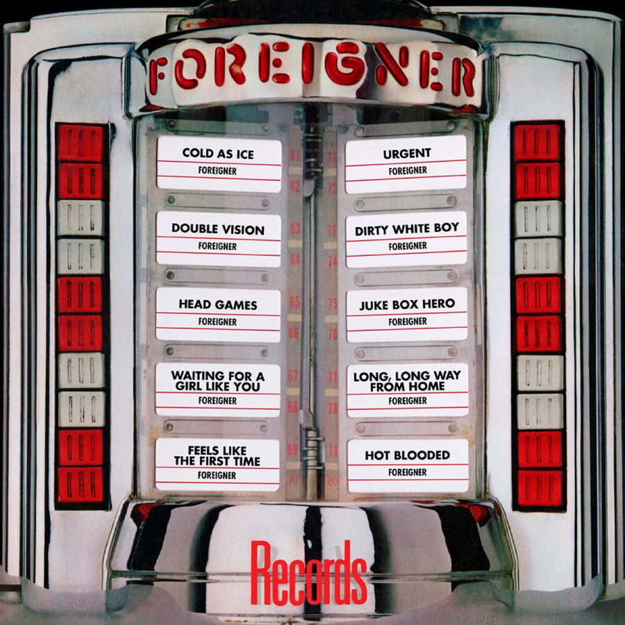 the album cover for Foreigner - Records: Greatest Hits [Limited Edition] (Aniv)