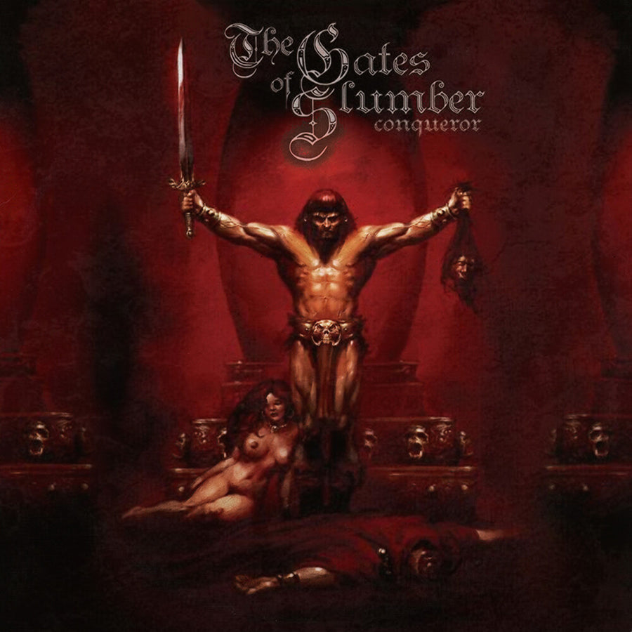 the album cover for Gates Of Slumber - Conqueror