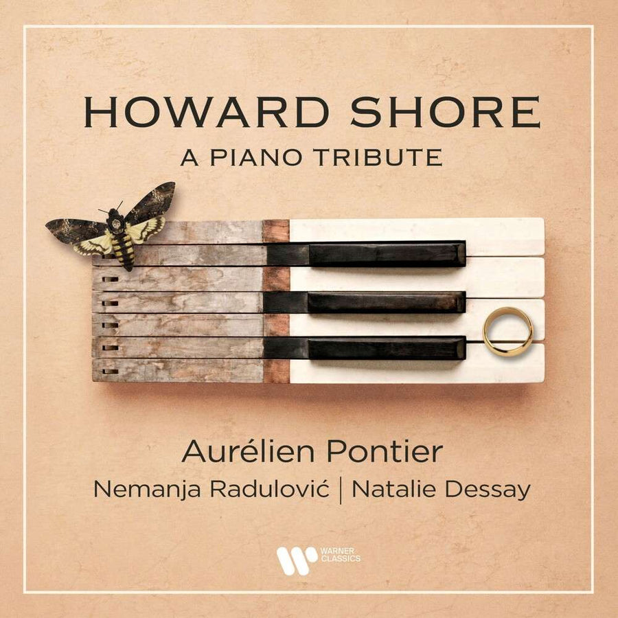 the album cover for Aurélien Pontier - Howard Shore: A Piano Tribute