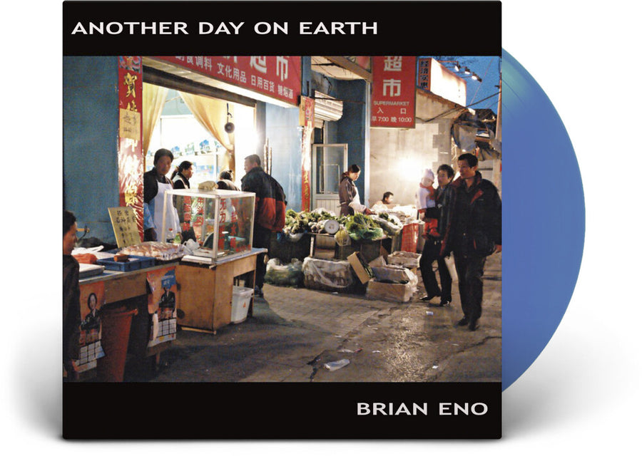 the album cover for Brian Eno - Another Day On Earth - Translucent Blue Vinyl (Uk)