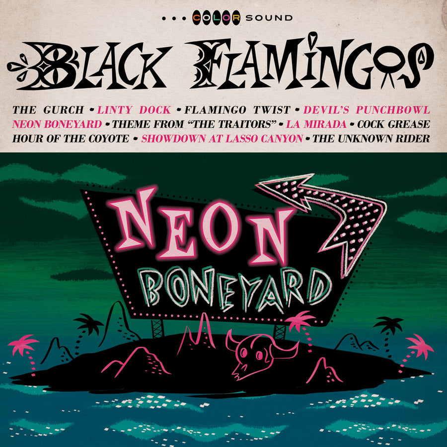 the album cover for Black Flamingos - Neon Boneyard [Indie Exclusive] [Colored Vinyl] [Indie Exclusive]