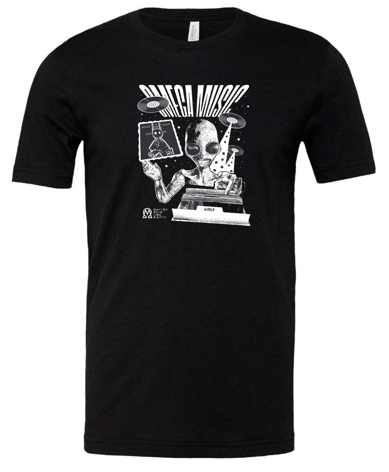 2xl Omega Space Tee (Black Heather + White) -