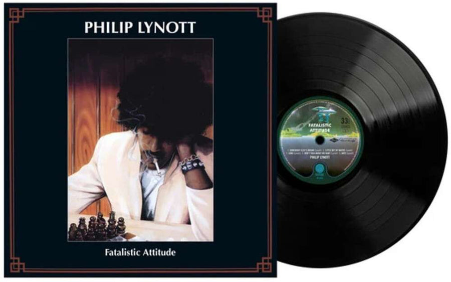 the album cover for Phil Lynott - Fatalistic Attitude (Uk)