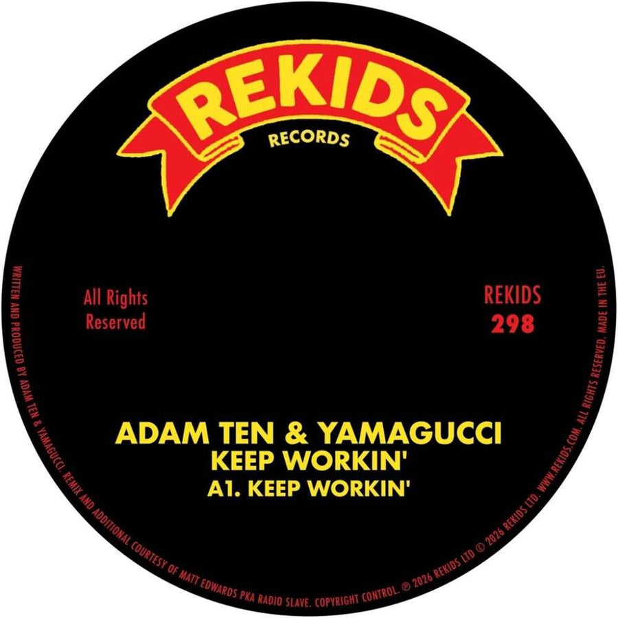 the album cover for Adam Ten - Keep Workin'