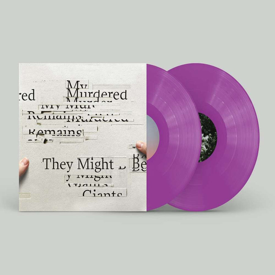 the album cover for They Might Be Giants - My Murdered Remains [Clear Vinyl] [Deluxe] [180 Gram] (Purp)