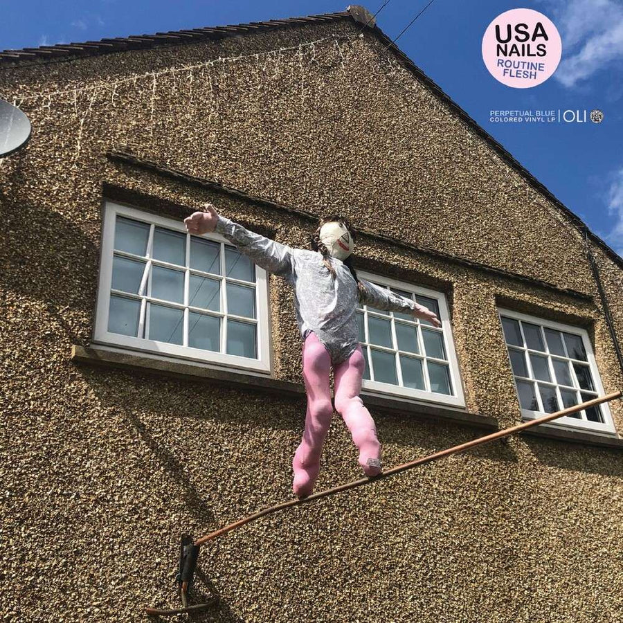 the album cover for USA Nails - Routine Flesh - Translucent Blue (Blue) [Colored Vinyl]