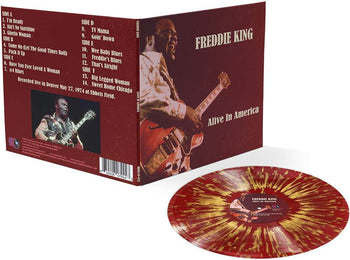 the album cover for Freddie King - Alive In America - Gold/Red [Colored Vinyl] (Gate) (Gol)